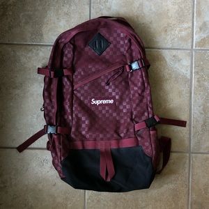 supreme checkered backpack